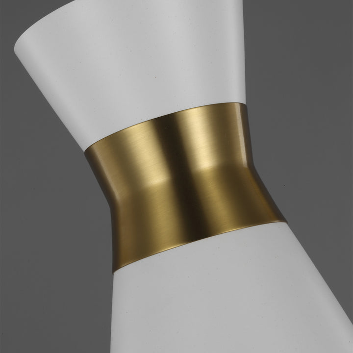 Visual Comfort Studio Heath EP1221MWTBBS Pendant Light - Matte White and Burnished Brass