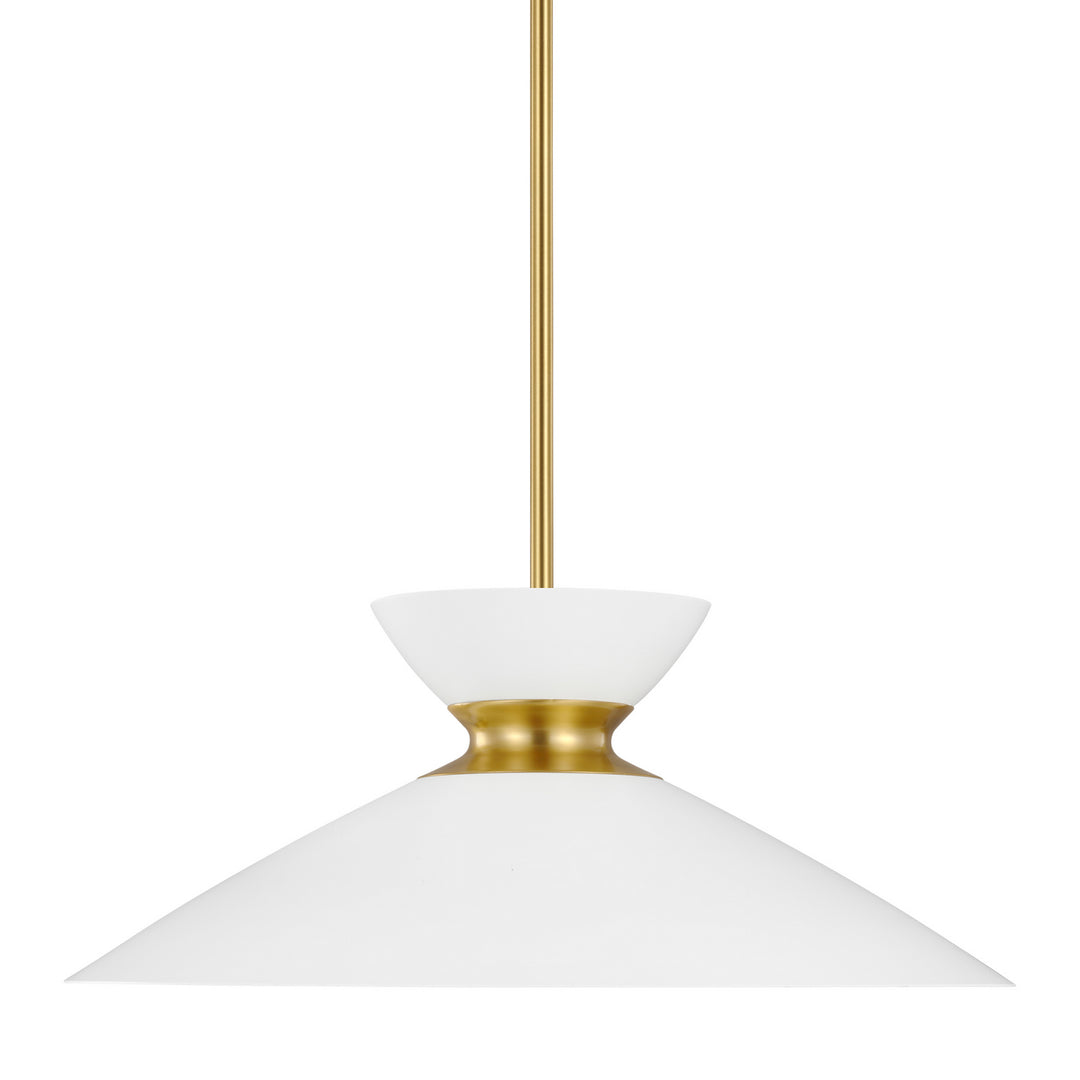 Visual Comfort Studio Heath EP1231MWTBBS Pendant Light - Matte White and Burnished Brass
