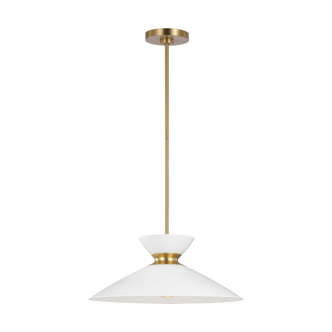 Visual Comfort Studio Heath EP1231MWTBBS Pendant Light - Matte White and Burnished Brass