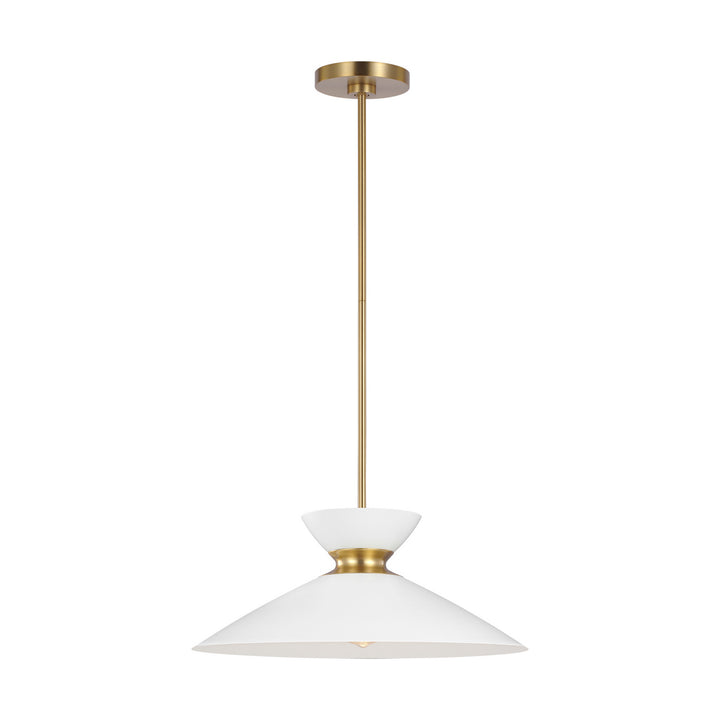 Visual Comfort Studio Heath EP1231MWTBBS Pendant Light - Matte White and Burnished Brass