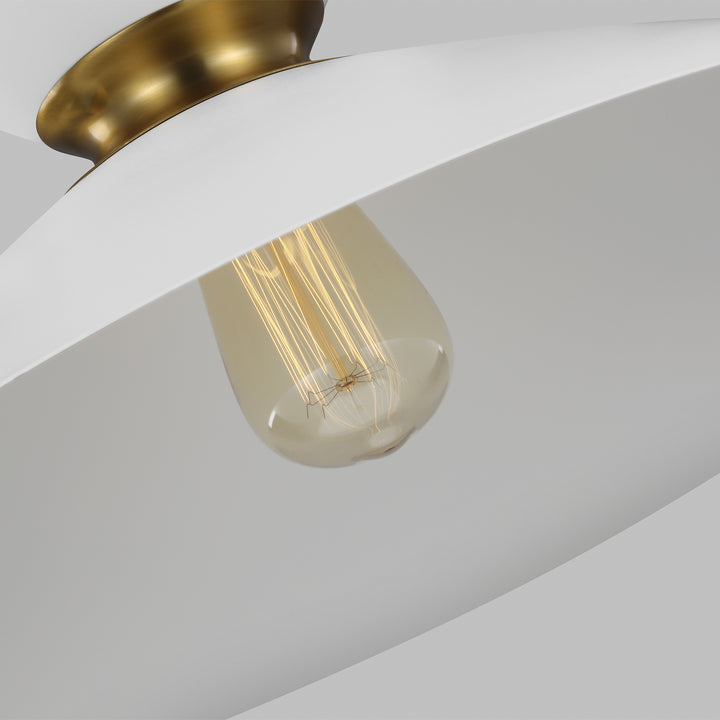 Visual Comfort Studio Heath EP1231MWTBBS Pendant Light - Matte White and Burnished Brass
