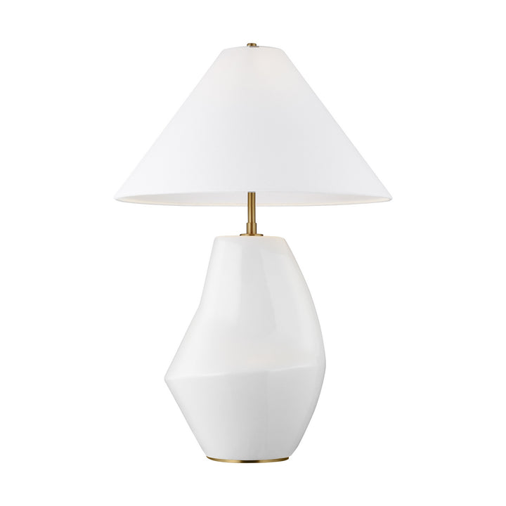 Visual Comfort Studio KT1221ARC1 Contour One Light Table Lamp Lamp White