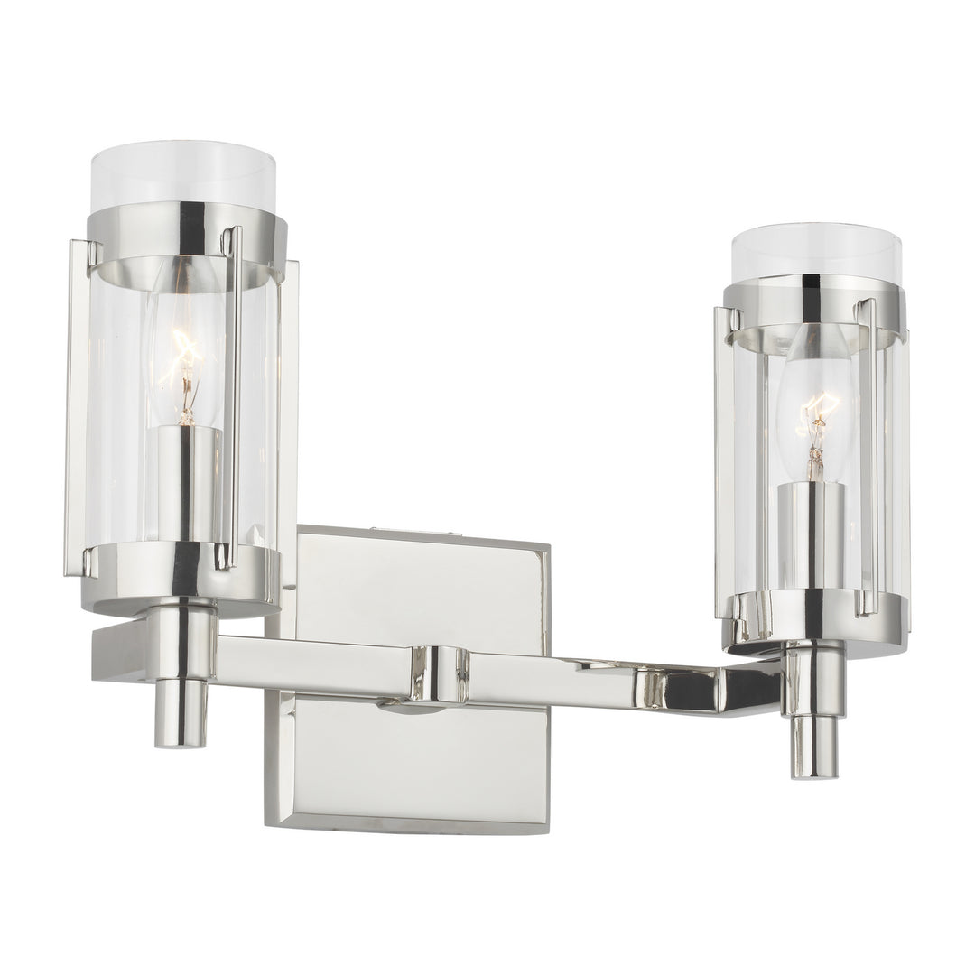 Visual Comfort Studio Flynn LV1012PN Bath Vanity Light 14 in. wide - Polished Nickel