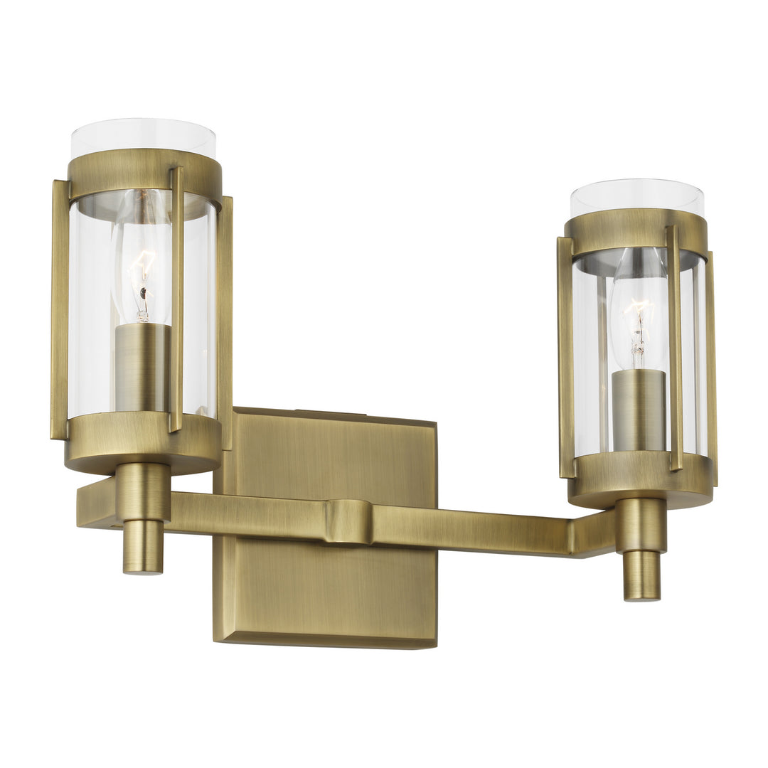 Visual Comfort Studio Flynn LV1012TWB Bath Vanity Light 14 in. wide - Time Worn Brass