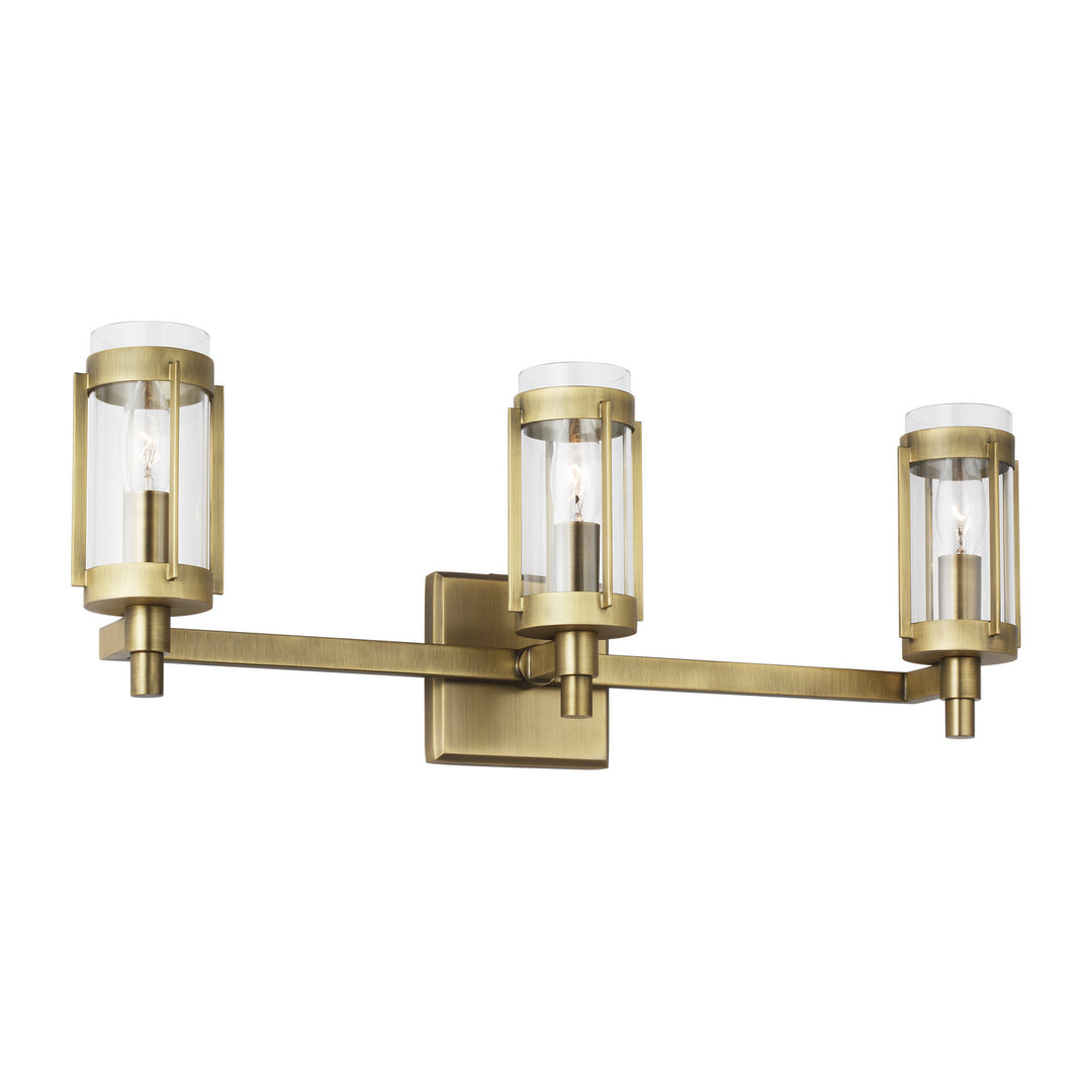 Visual Comfort Studio Flynn LV1023TWB Bath Vanity Light 24 in. wide - Time Worn Brass