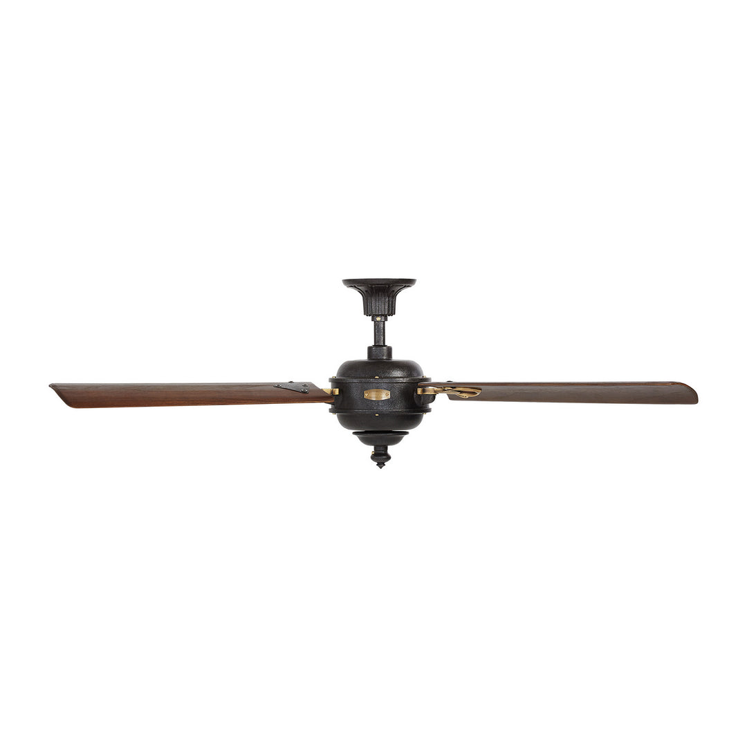 Visual Comfort Fan Arezzo 60 3AOR60ATIHAB Ceiling Fan - Antique Iron, Dark Walnut/Dark Walnut/