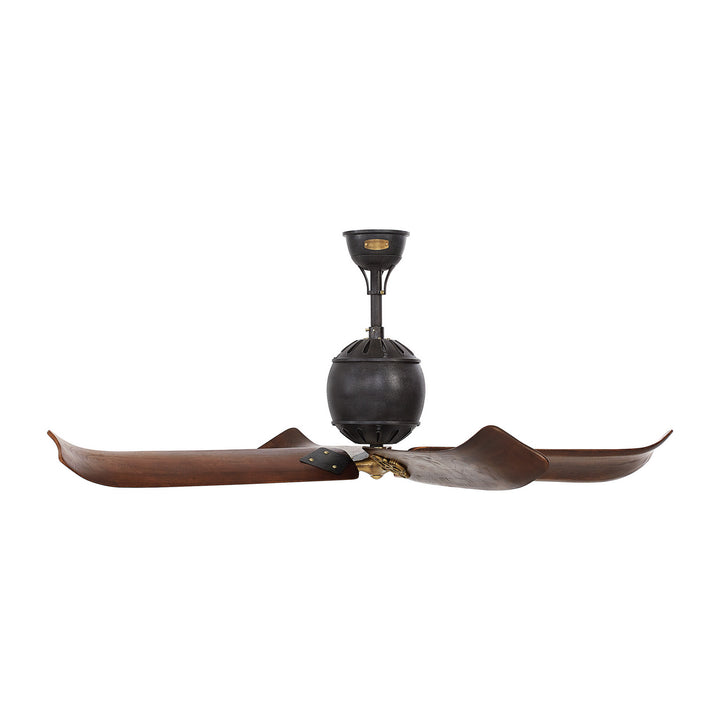 Visual Comfort Fan Giarre 60 4GIR60ATIHAB Ceiling Fan - Antique Iron, Dark Walnut/Dark Walnut/