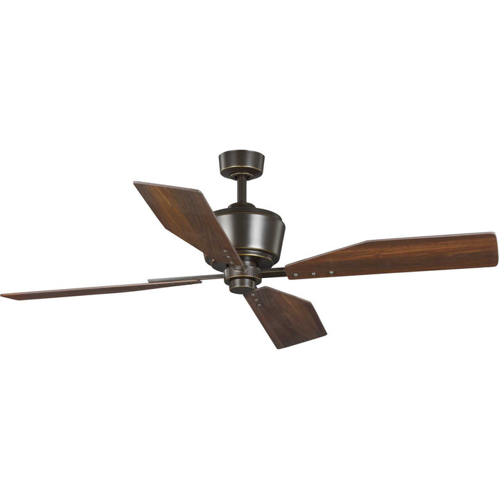 Progress Chapin P250022-108 Ceiling Fan - Oil Rubbed Bronze, Distressed Walnut/