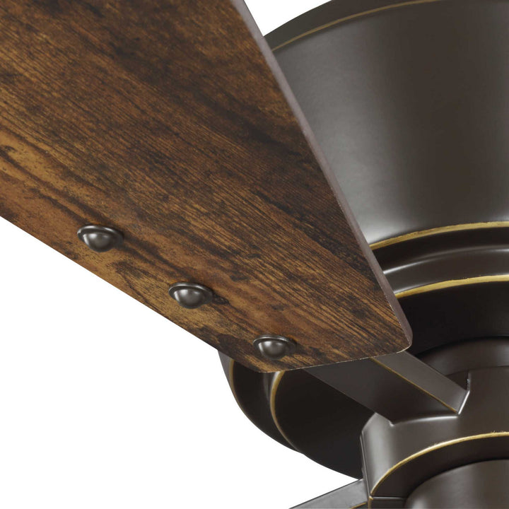 Progress Chapin P250022-108 Ceiling Fan - Oil Rubbed Bronze, Distressed Walnut/