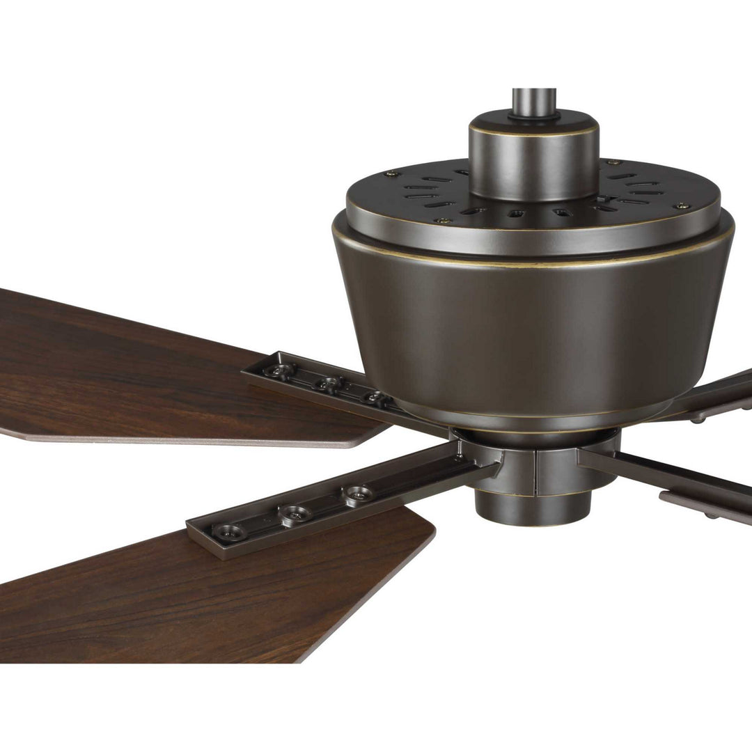 Progress Chapin P250022-108 Ceiling Fan - Oil Rubbed Bronze, Distressed Walnut/