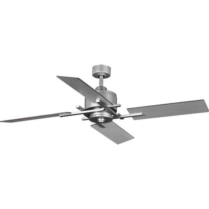 Progress Bedwin P250024-141 Ceiling Fan - Galvanized Finish, Grey Weathered Wood/