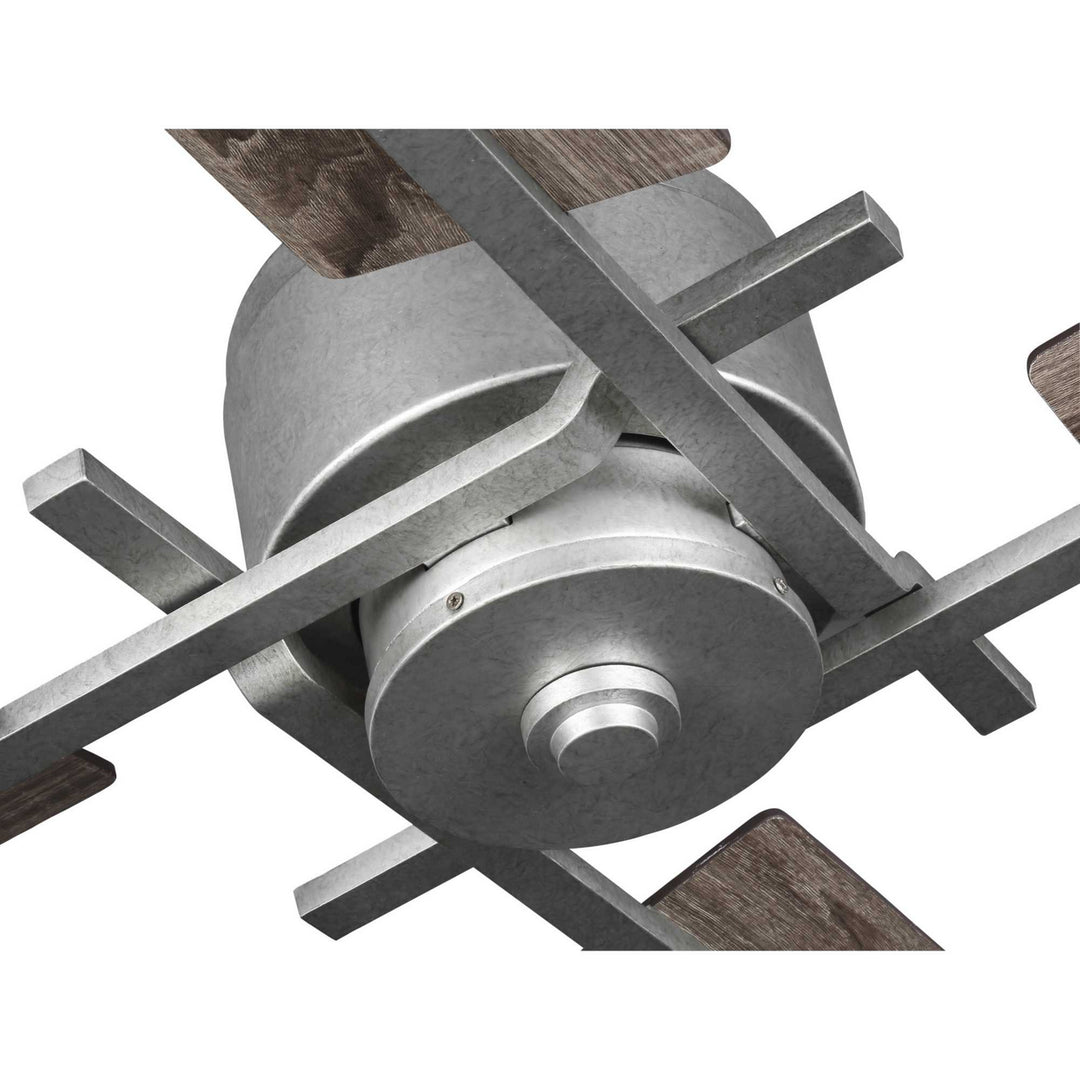 Progress Bedwin P250024-141 Ceiling Fan - Galvanized Finish, Grey Weathered Wood/