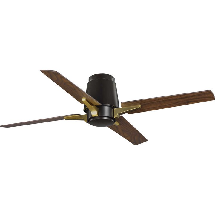 Progress Lindale P250028-129 Ceiling Fan - Architectural Bronze, Distressed Walnut/