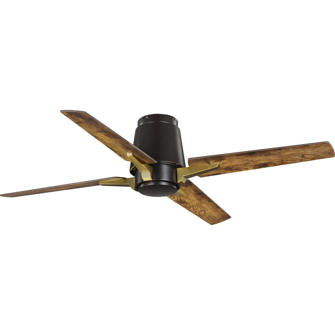 Progress Lindale P250028-129 Ceiling Fan - Architectural Bronze, Distressed Walnut/