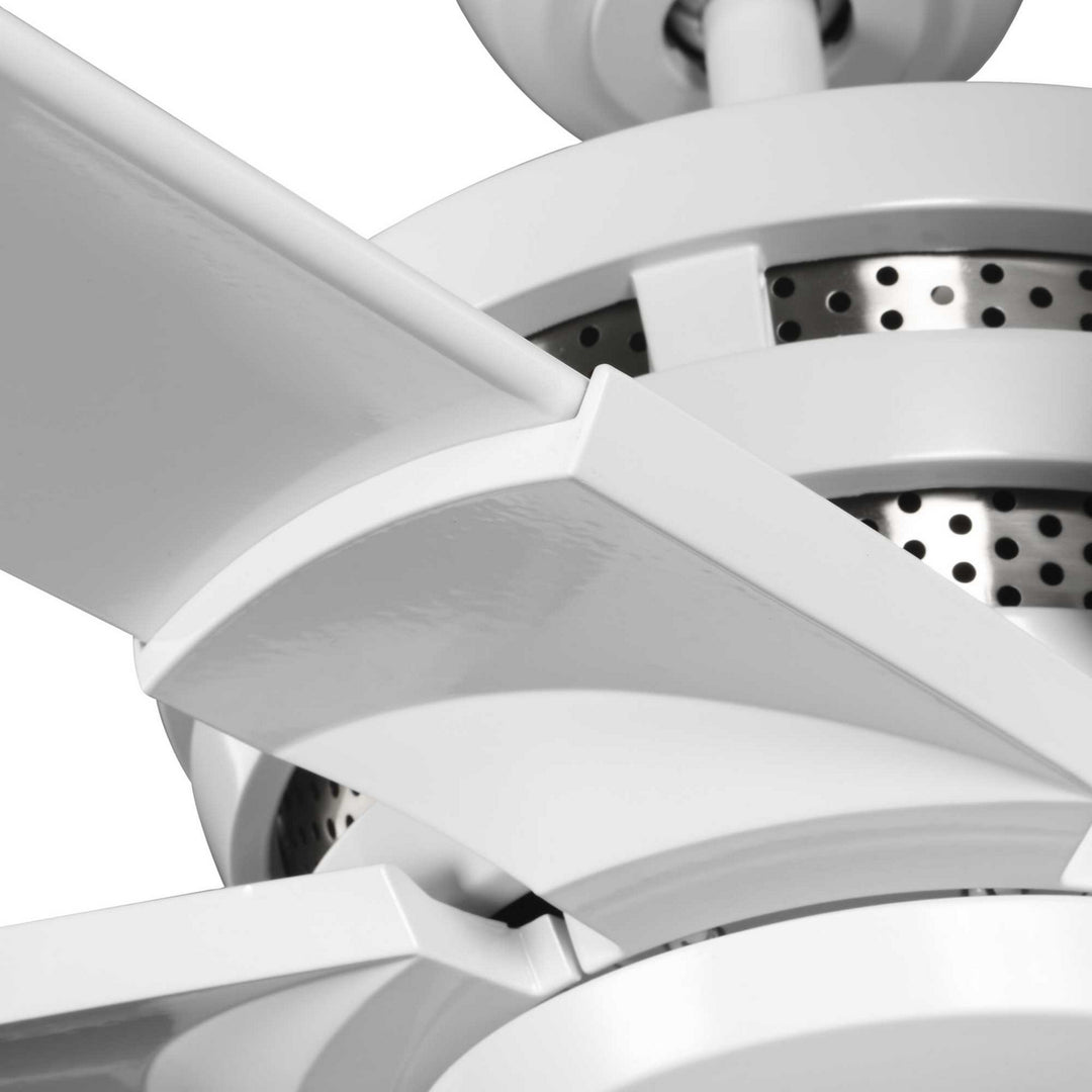 Progress Huff P250030-028 Ceiling Fan - Satin White, Matte White/