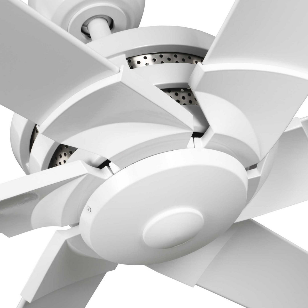 Progress Huff P250030-028 Ceiling Fan - Satin White, Matte White/