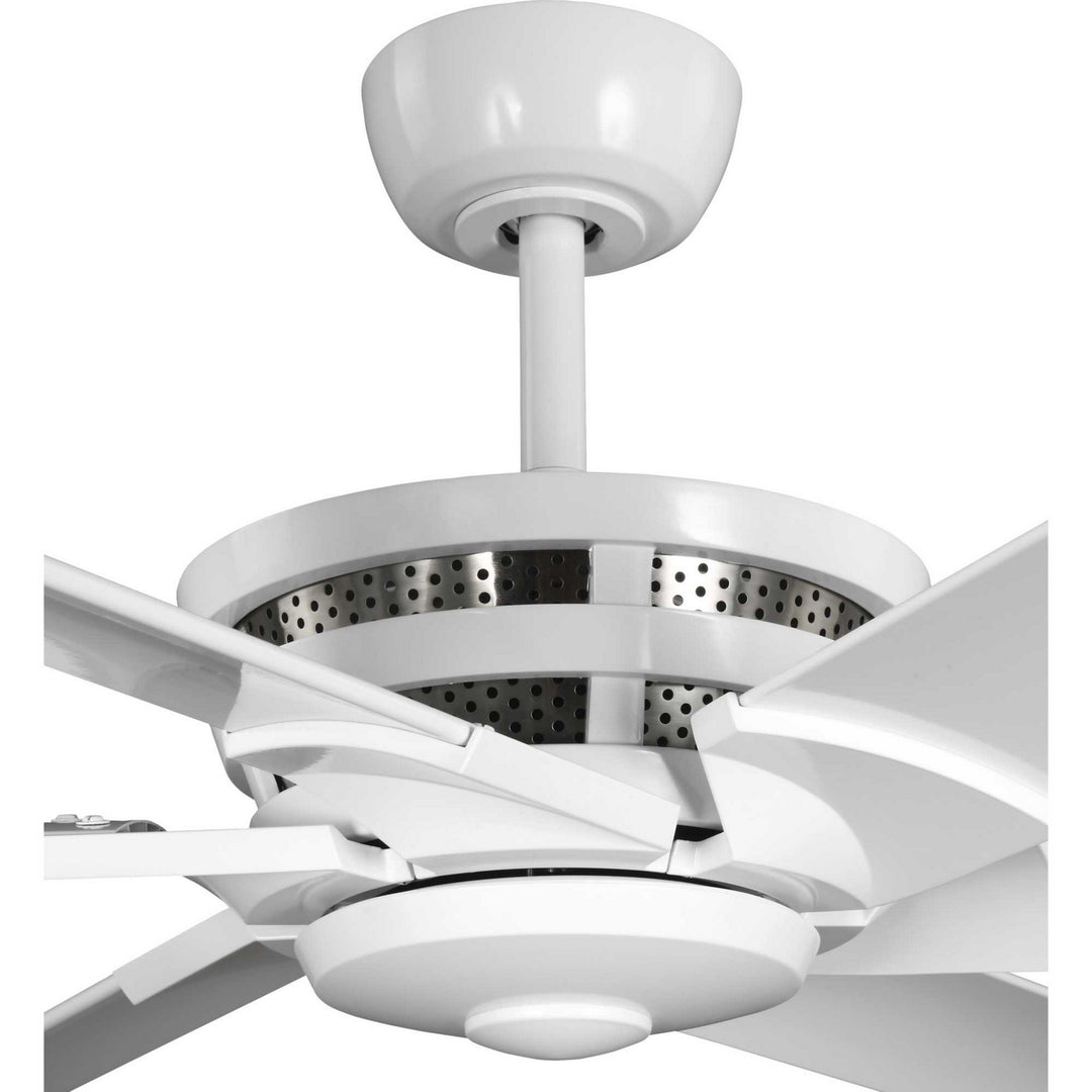 Progress Huff P250030-028 Ceiling Fan - Satin White, Matte White/