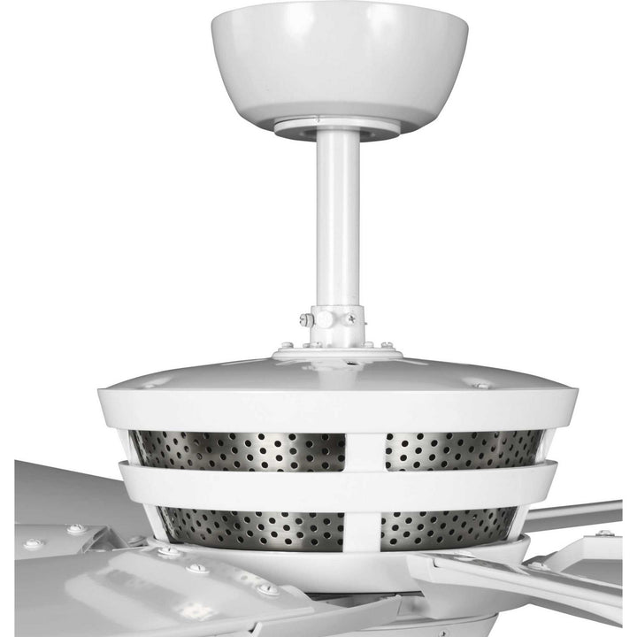 Progress Huff P250030-028 Ceiling Fan - Satin White, Matte White/