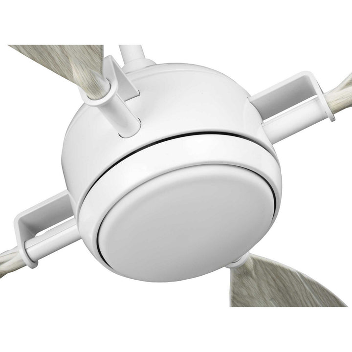 Progress Rudder P250040-028-30 Ceiling Fan - Satin White, Distressed White/