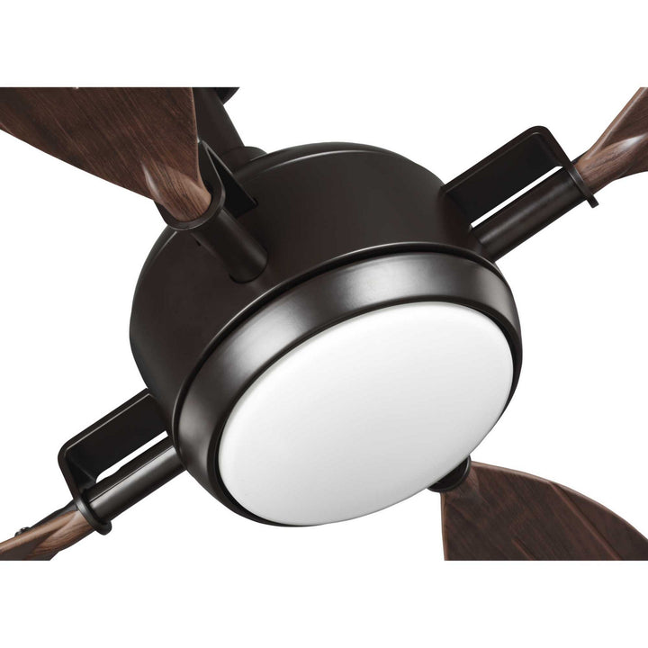 Progress Rudder P250040-129-30 Ceiling Fan - Architectural Bronze, Distressed Walnut/