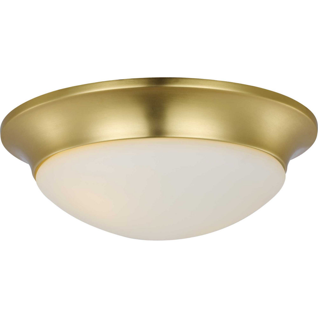 Progress Etched Opal Dome P350147-012 Ceiling Light - Satin Brass