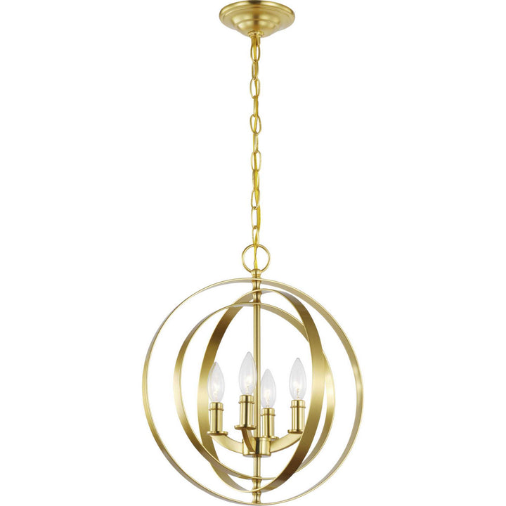 Progress Equinox P3827-12 Chandelier Light - Satin Brass