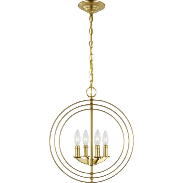 Progress Equinox P3827-12 Chandelier Light - Satin Brass