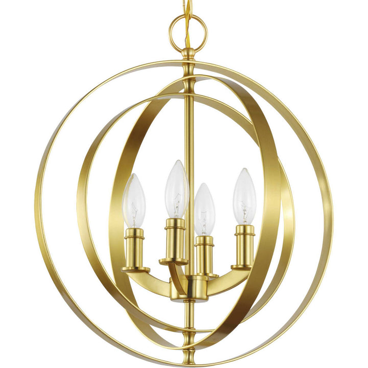 Progress Equinox P3827-12 Chandelier Light - Satin Brass