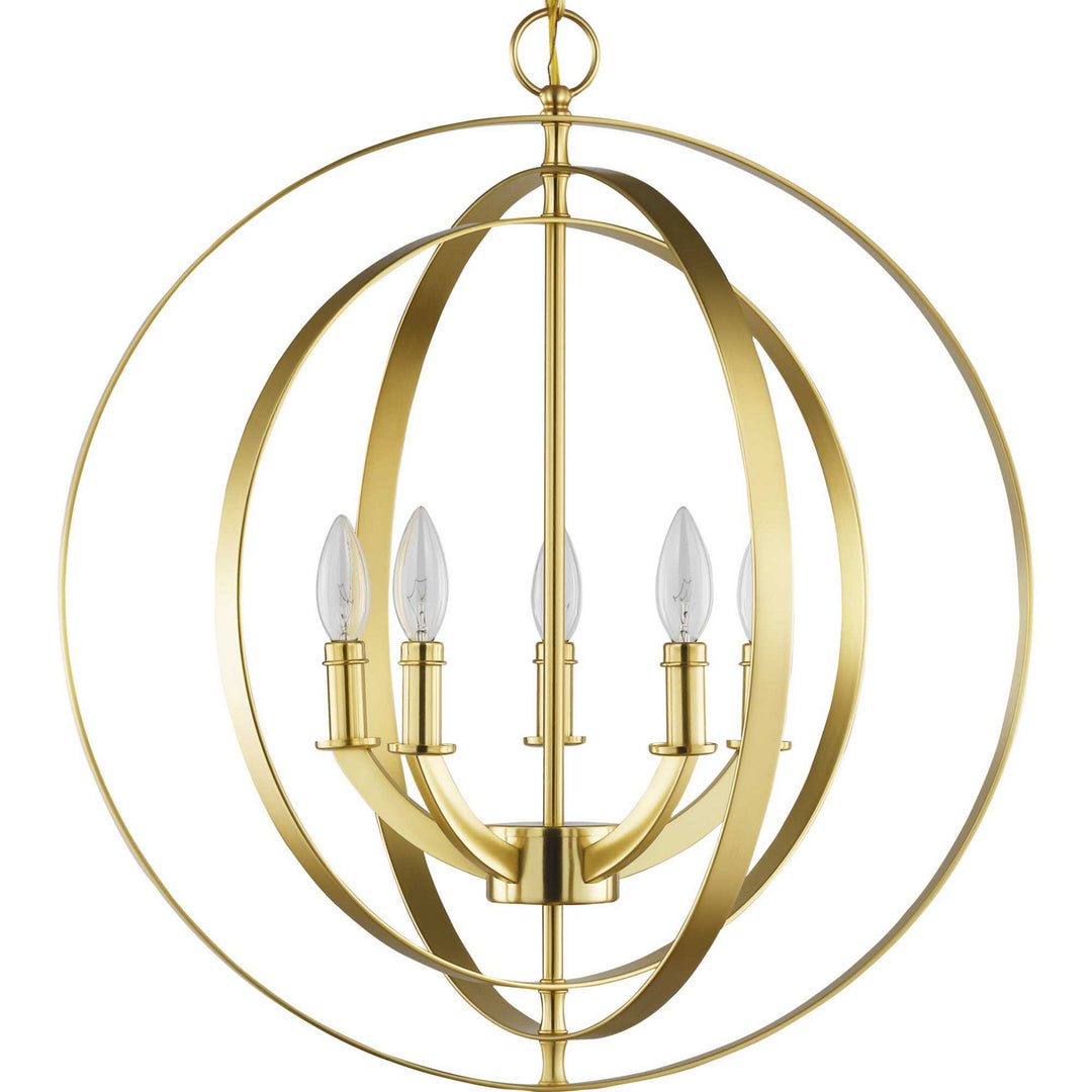 Progress Equinox P3841-12 Chandelier Light - Satin Brass