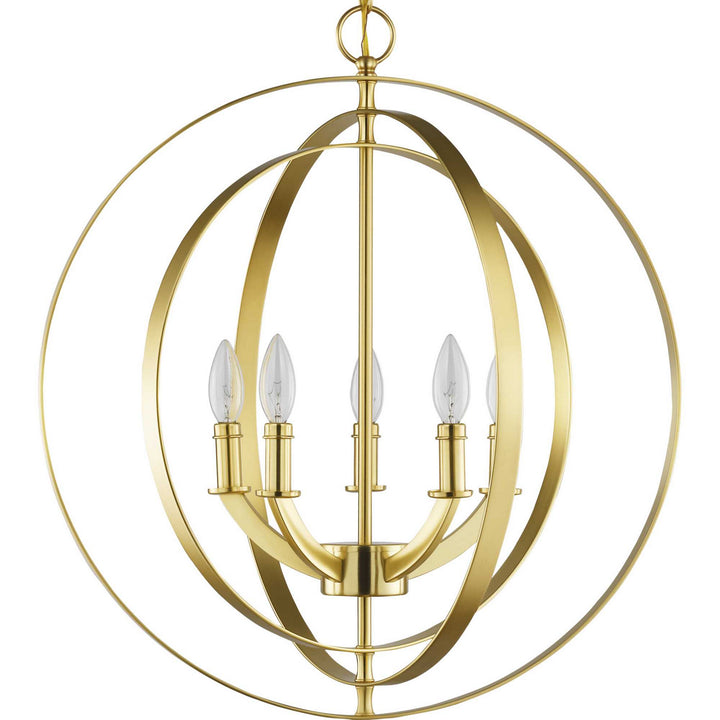 Progress Equinox P3841-12 Chandelier Light - Satin Brass