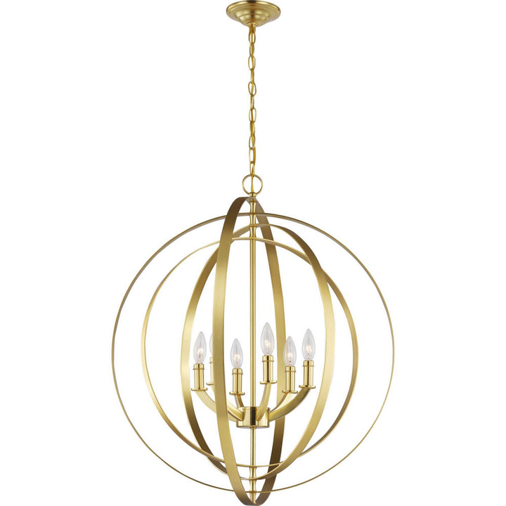 Progress Equinox P3889-12 Pendant Light - Satin Brass