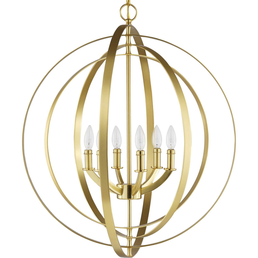 Progress Equinox P3889-12 Pendant Light - Satin Brass