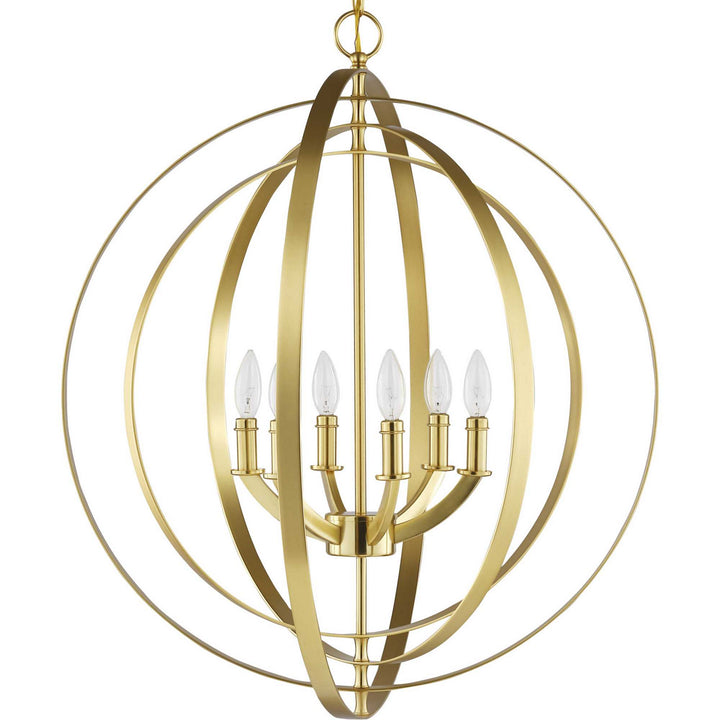 Progress Equinox P3889-12 Pendant Light - Satin Brass