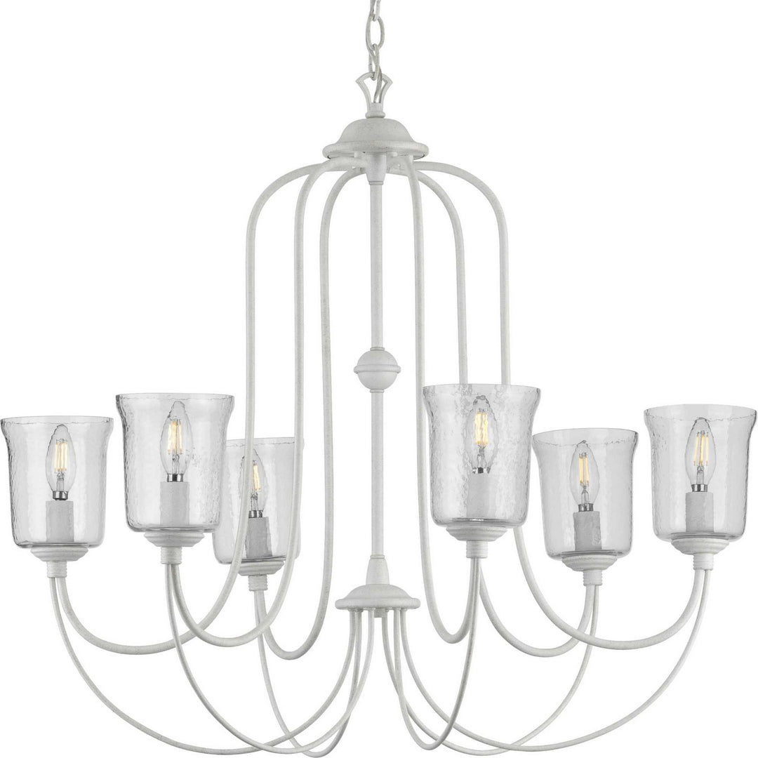 Progress Bowman P400195-151 Chandelier Light - Cottage White