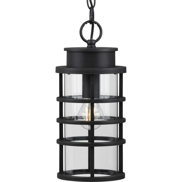 Progress Lighting P550061-031 Port Royal One Light Hanging Lantern Outdoor Black