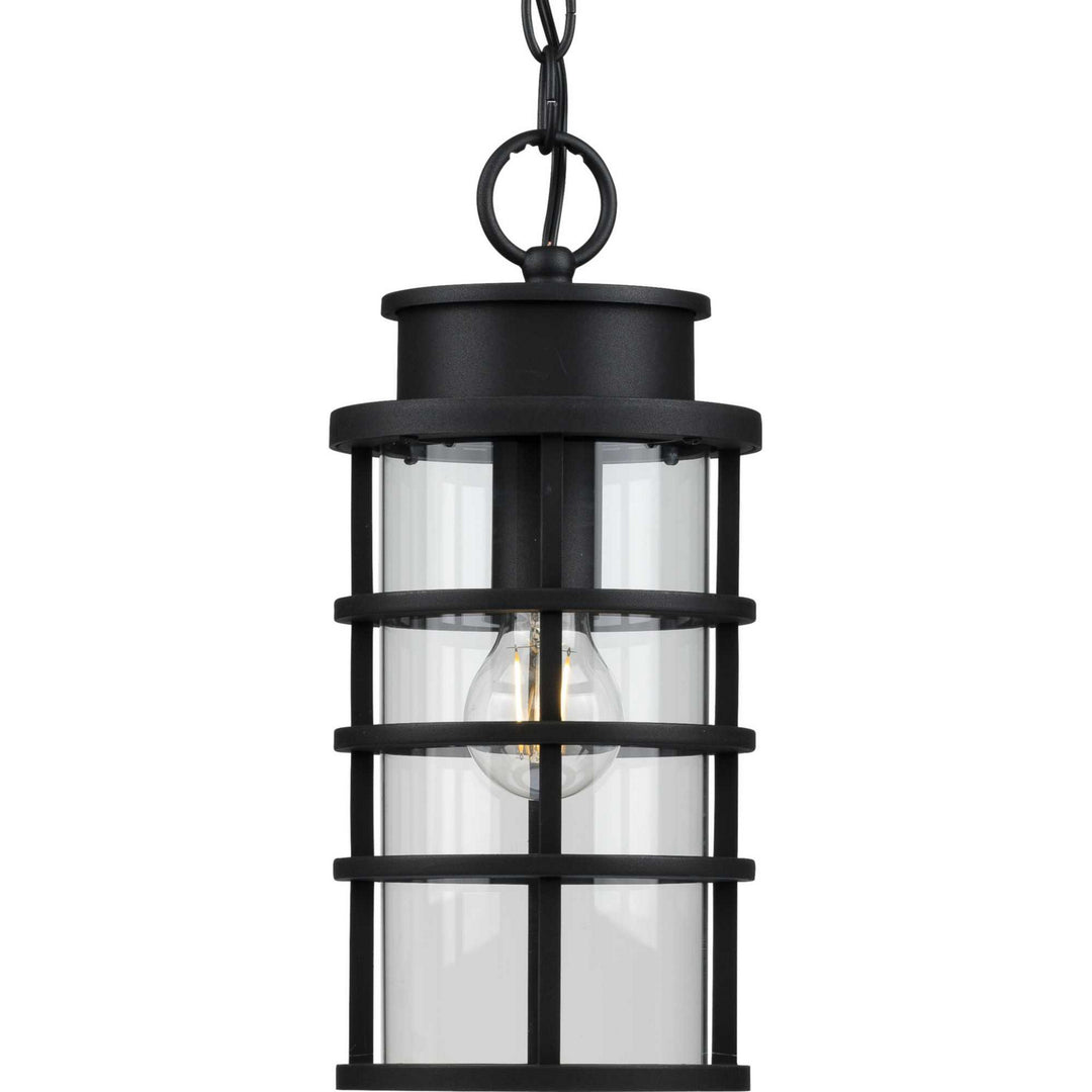 Progress Lighting P550061-031 Port Royal One Light Hanging Lantern Outdoor Black