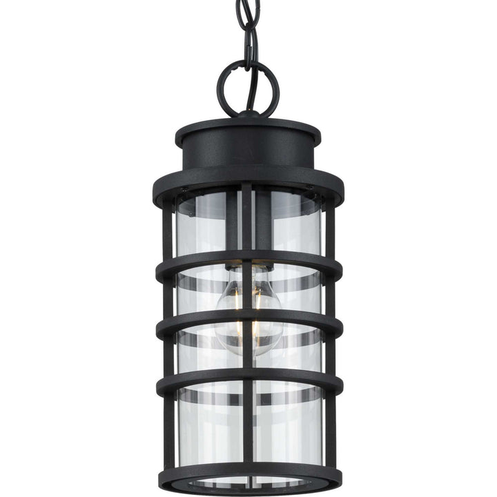 Progress Lighting P550061-031 Port Royal One Light Hanging Lantern Outdoor Black