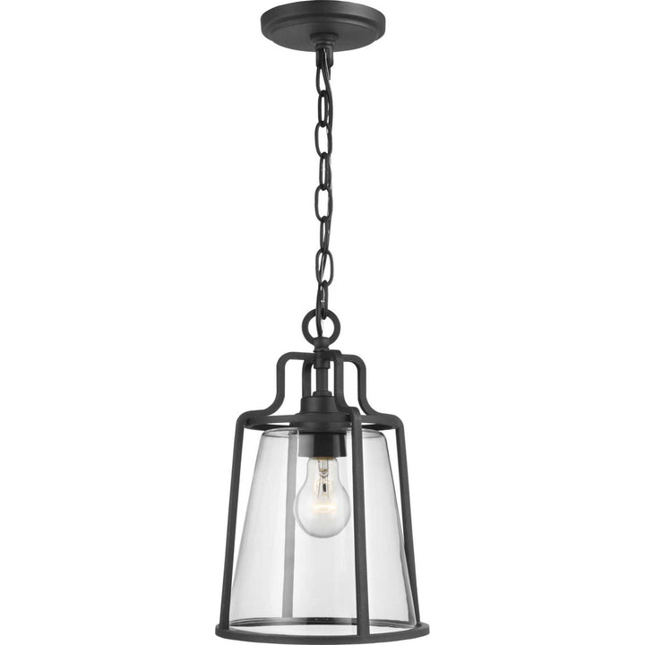 Progress Lighting P550065-031 Benton Harbor One Light Hanging Lantern Outdoor Black