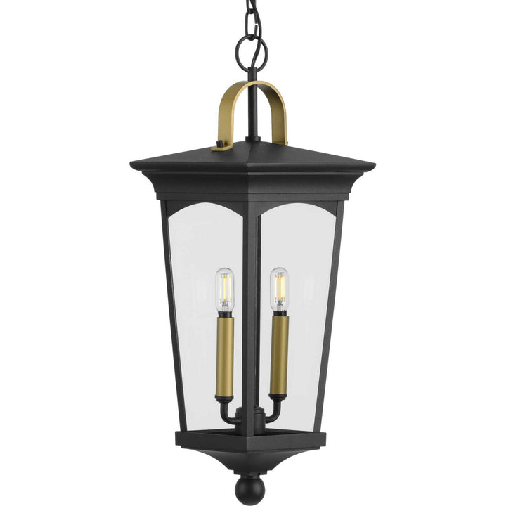 Progress Lighting P550067-031 Chatsworth Two Light Hanging Lantern Outdoor Black