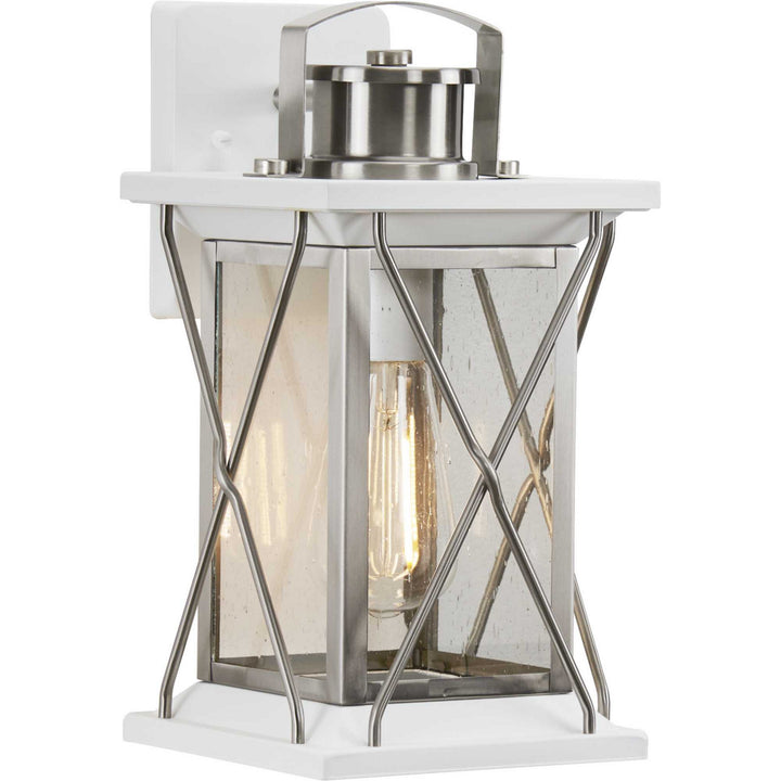 Progress Lighting P560156-135 Barlowe One Light Wall Lantern Outdoor Pewter, Nickel, Silver