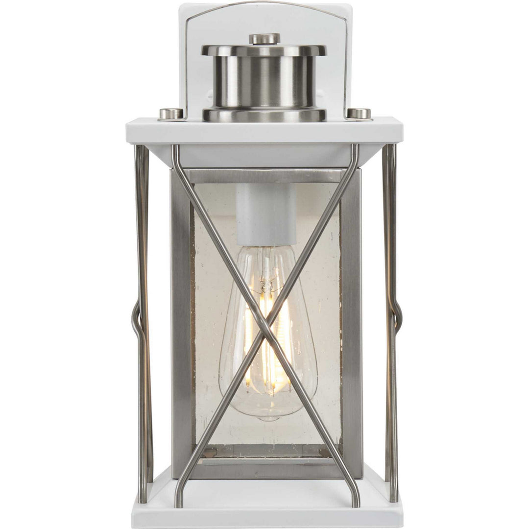 Progress Lighting P560156-135 Barlowe One Light Wall Lantern Outdoor Pewter, Nickel, Silver