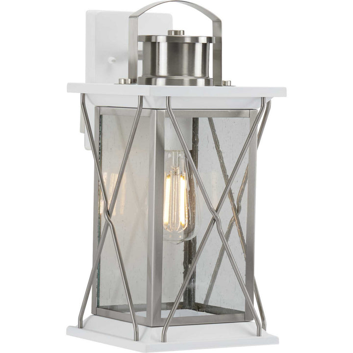 Progress Lighting P560157-135 Barlowe One Light Wall Lantern Outdoor Pewter, Nickel, Silver