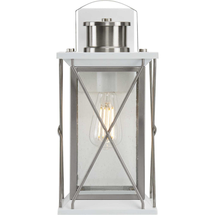 Progress Lighting P560157-135 Barlowe One Light Wall Lantern Outdoor Pewter, Nickel, Silver