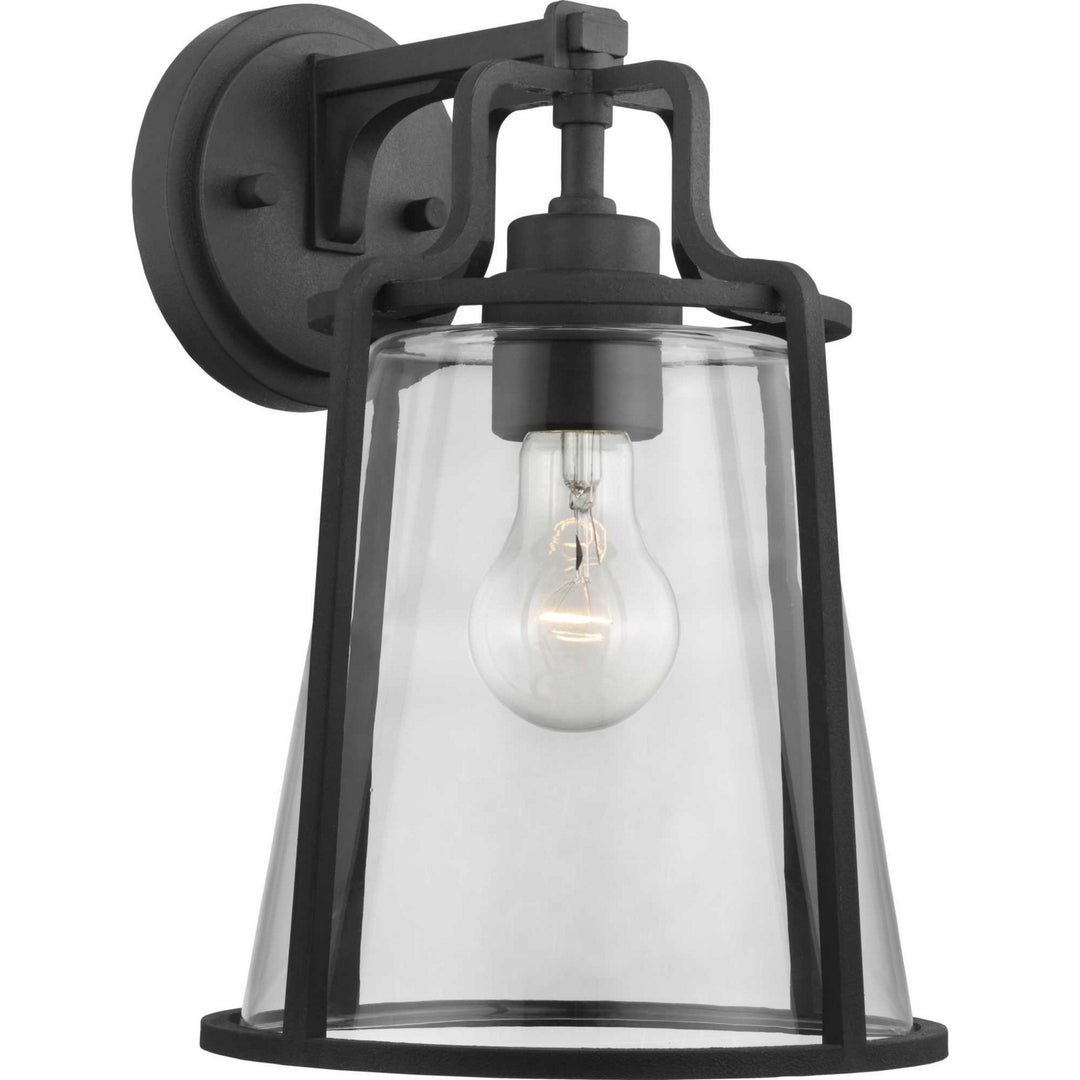 Progress Lighting P560185-031 Benton Harbor One Light Wall Lantern Outdoor Black