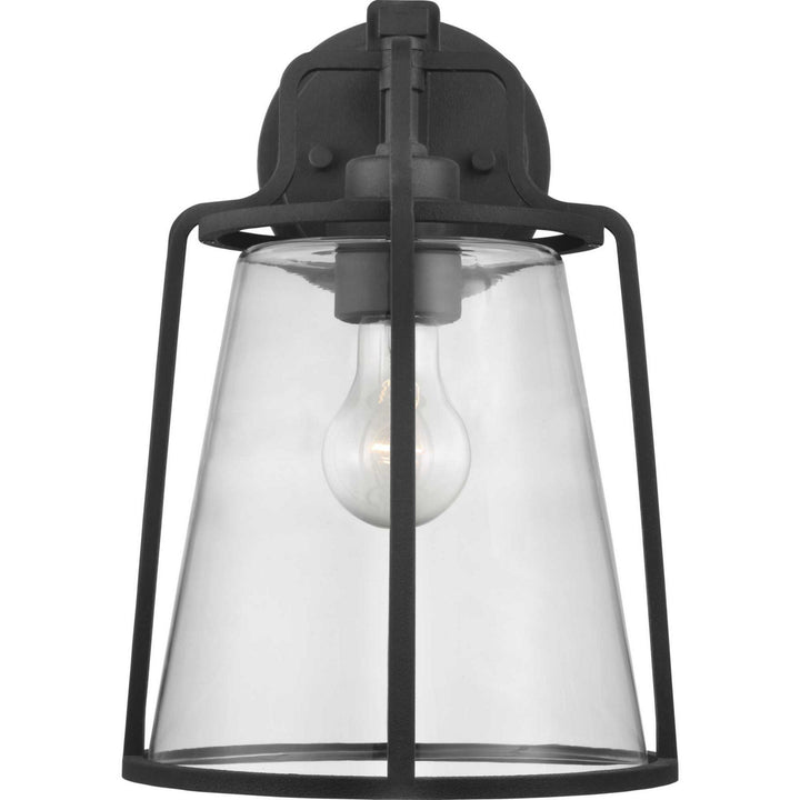 Progress Lighting P560185-031 Benton Harbor One Light Wall Lantern Outdoor Black