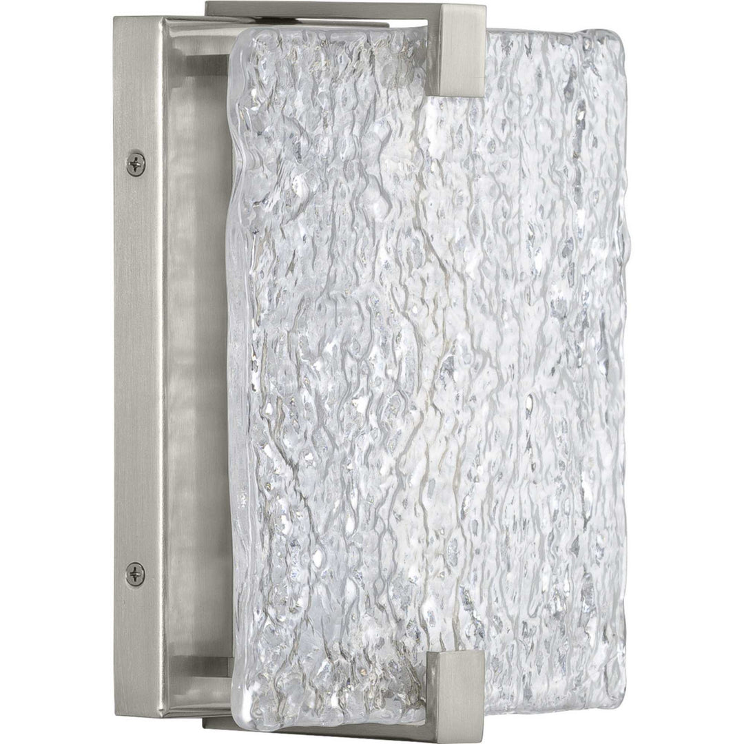 Progress Led Stone Glass P710080-009-30 Wall Light - Brushed Nickel
