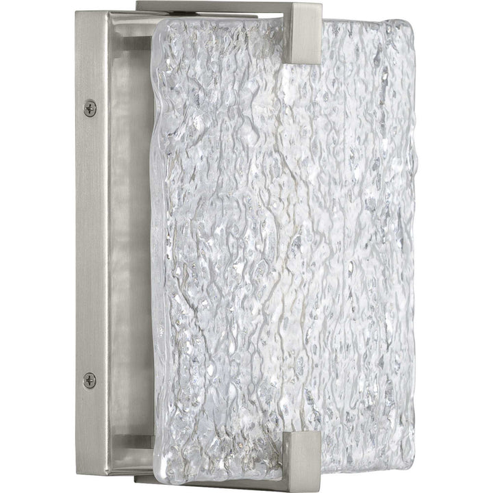 Progress Led Stone Glass P710080-009-30 Wall Light - Brushed Nickel