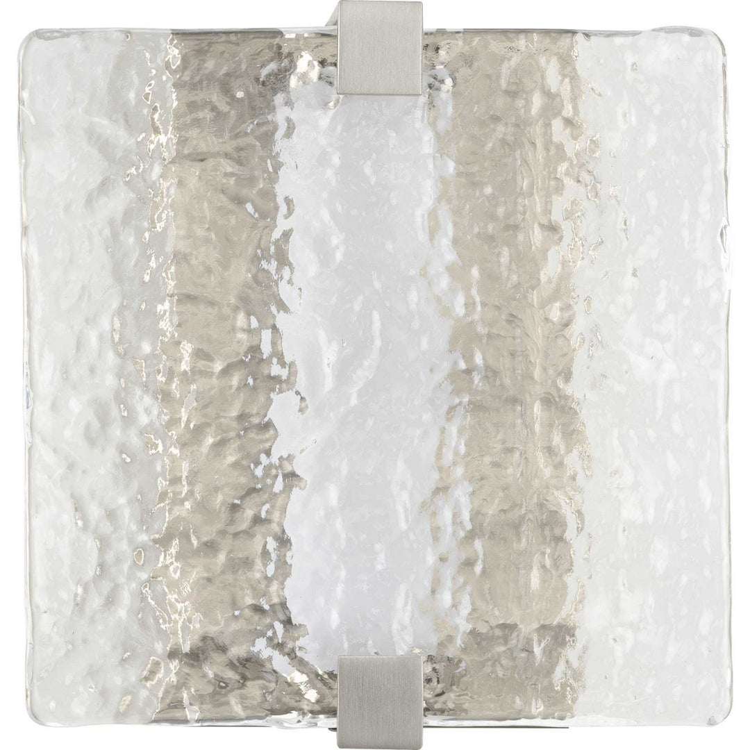 Progress Led Stone Glass P710080-009-30 Wall Light - Brushed Nickel