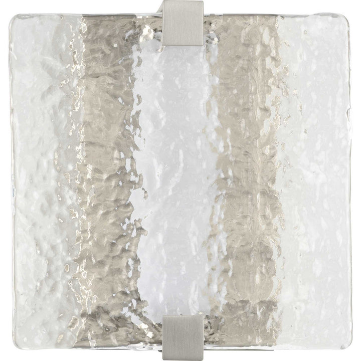 Progress Led Stone Glass P710080-009-30 Wall Light - Brushed Nickel