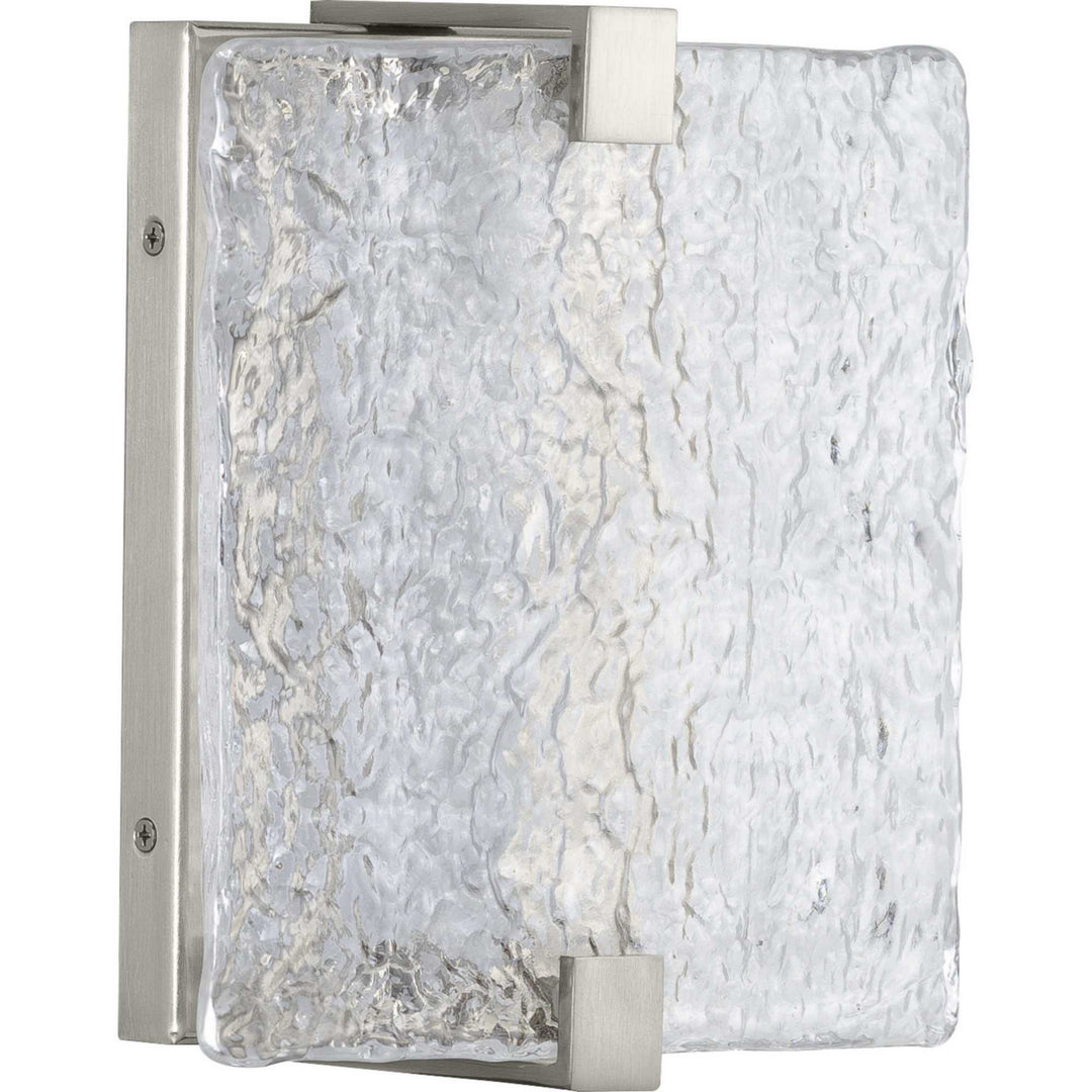 Progress Led Stone Glass P710080-009-30 Wall Light - Brushed Nickel